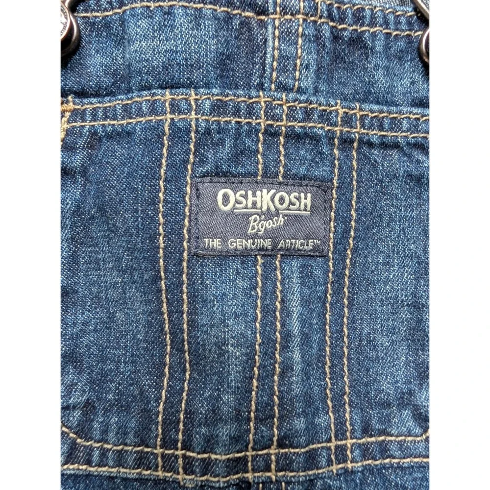 OshKosh B'gosh Boys Denim Short overalls Dark Wash Overalls 24M Classic Country